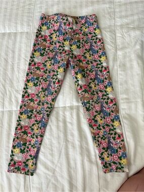 Mini Boden Pink Floral & Animal Print Leggings